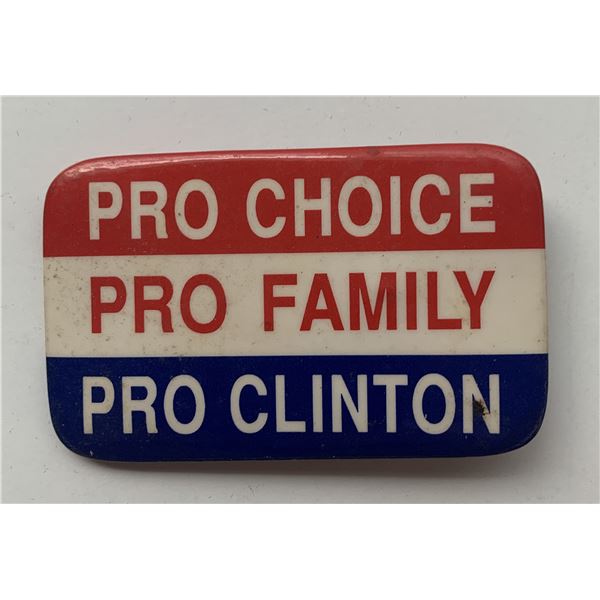 Bill Clinton Presidential campaign button- 1992