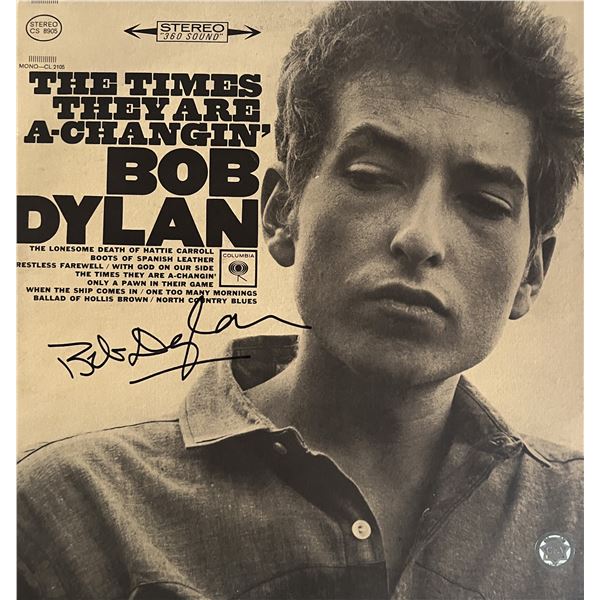 Bob Dylan The Times They Are A Changin signed album