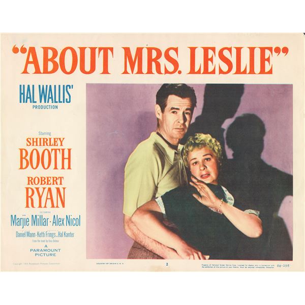 About Mrs. Leslie 1954 original vintage lobby card