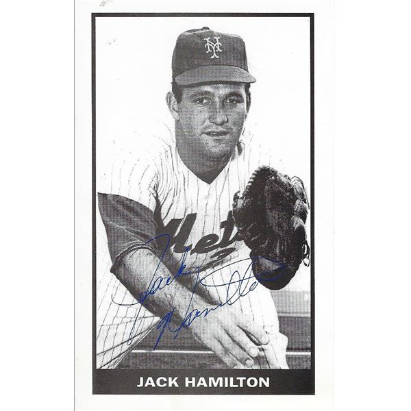 Jack Hamilton signed post card
