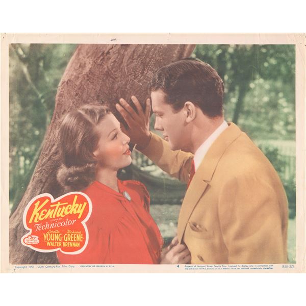 Kentucky 1951 original vintage lobby card