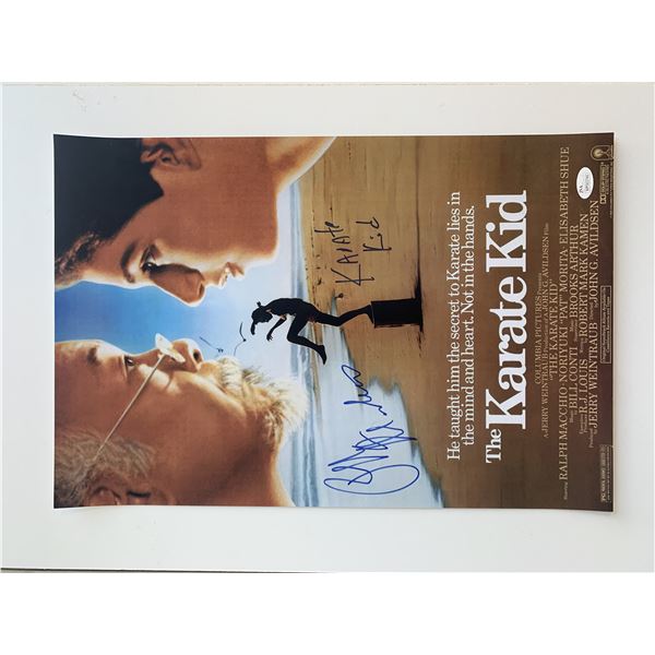 The Karate Kid Ralph Macchio signed mini poster JSA