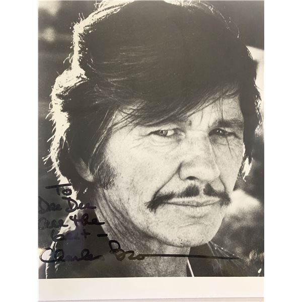 Charles Bronson signed photo