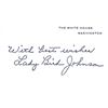 Image 1 : Lady Bird Johnson signed White House card