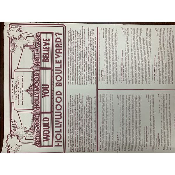 Hollywood Blvd. Walking Tour program