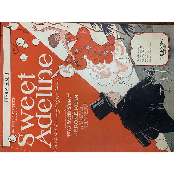 Here I Am Sweet Adeline unsigned sheet music