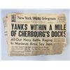 Image 1 : New York World - Telegram Original 1944 Vintage Newspaper
