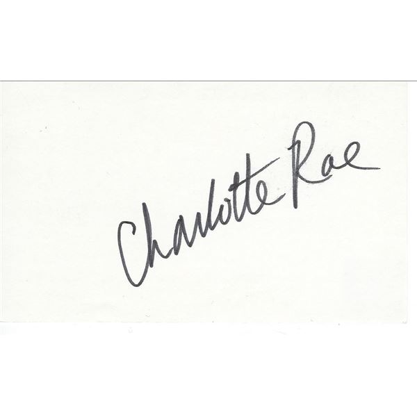 Charlotte Rae original signature