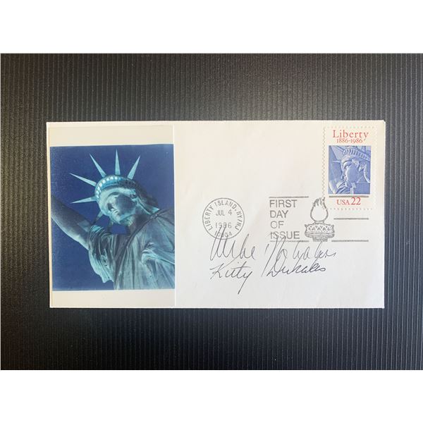 Michael and Kitty Dukakis signed first day cover - 1986