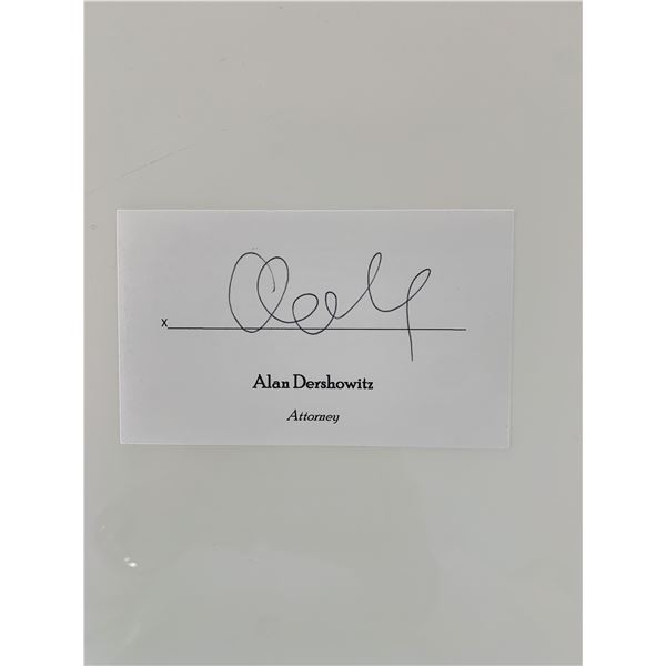 Dream Team Lawyer Alan Dershowitz original signature