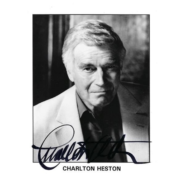 Charlton Heston signed photo