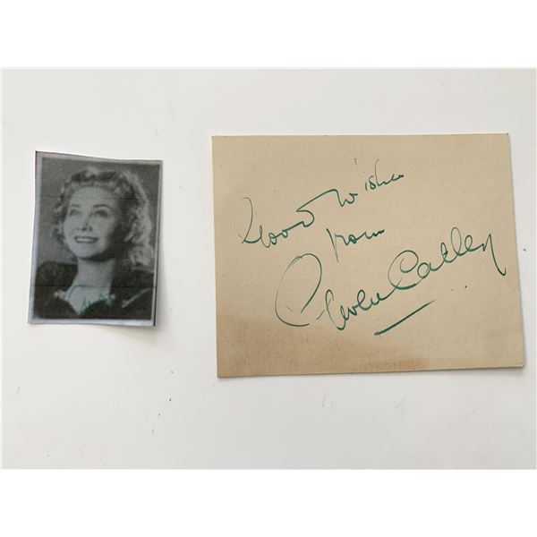 Soprano Gwen Catley Signature Cut and Photo
