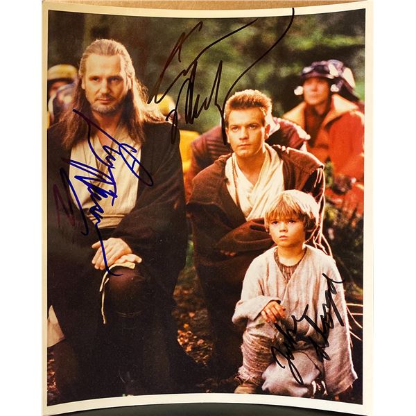 Star Wars: Episode I – The Phantom Menace Jake Lloyd, Ewan McGregor, and Liam Neeson signed