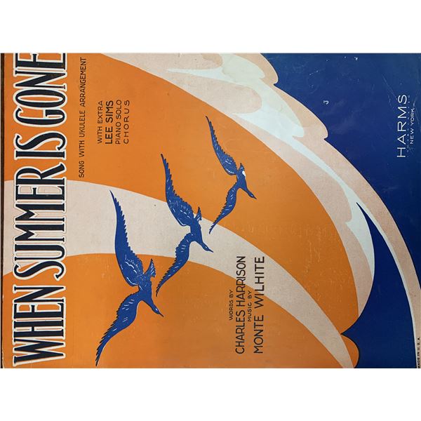 When Summer Is Gone unsigned sheet music