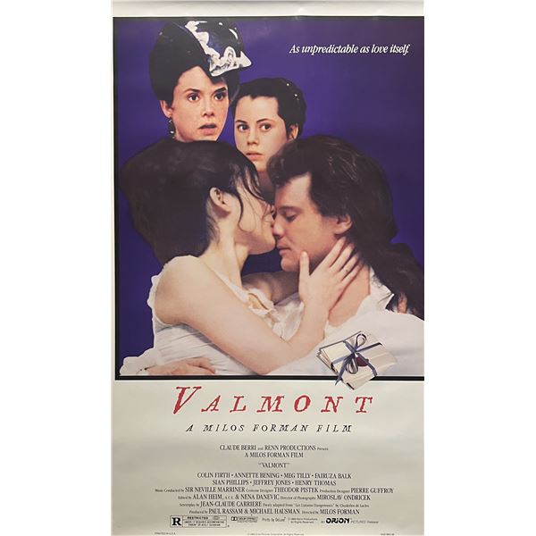 Valmont 1989 original movie poster