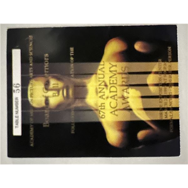Original 1995 Admission Ticket to 67th Annual Academy Awards