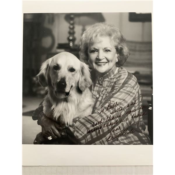 Betty White signed photo