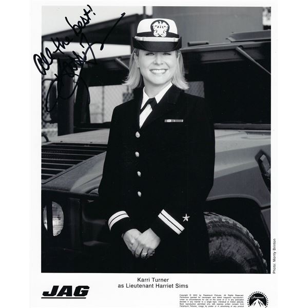 JAG Karri Turner signed photo