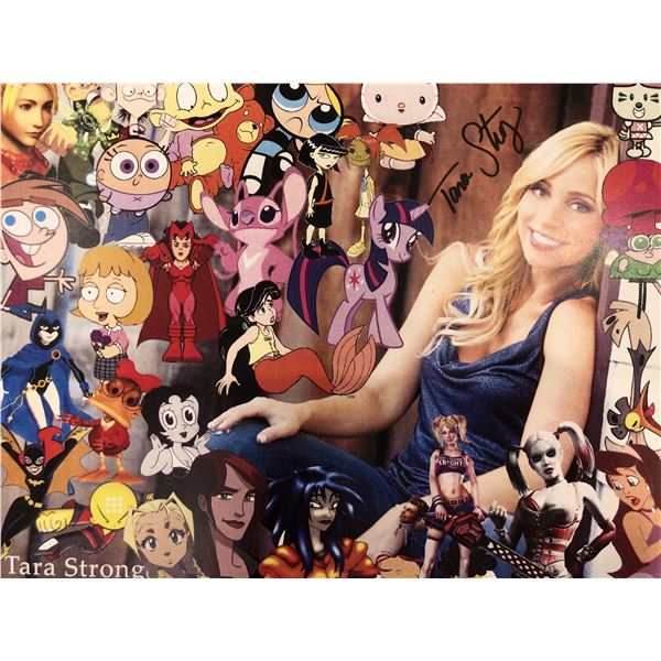 Tara Strong signed cartoon photo