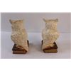 Image 2 : (2) Owl Decorations/Bookends - Chips