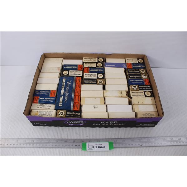 Box Of Electronic Tubes, Various Brands- NIB