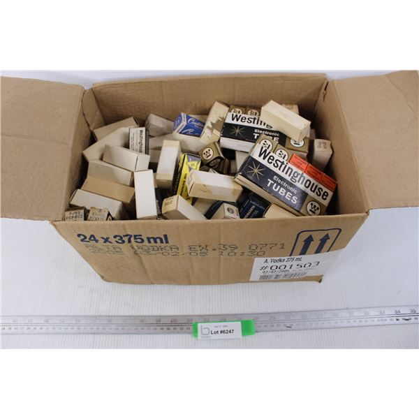 Box Of Electronic Tubes, Various Brands- NIB