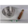 Aluminum Bunt Cake Pan, Vintage Wood Dough Roller
