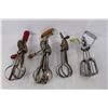 Image 4 : (4) Vintage Handheld Egg Beaters