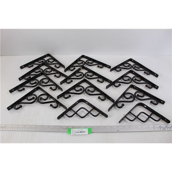 (12) Deck Bracket Scrolls- Different Sizes- Black