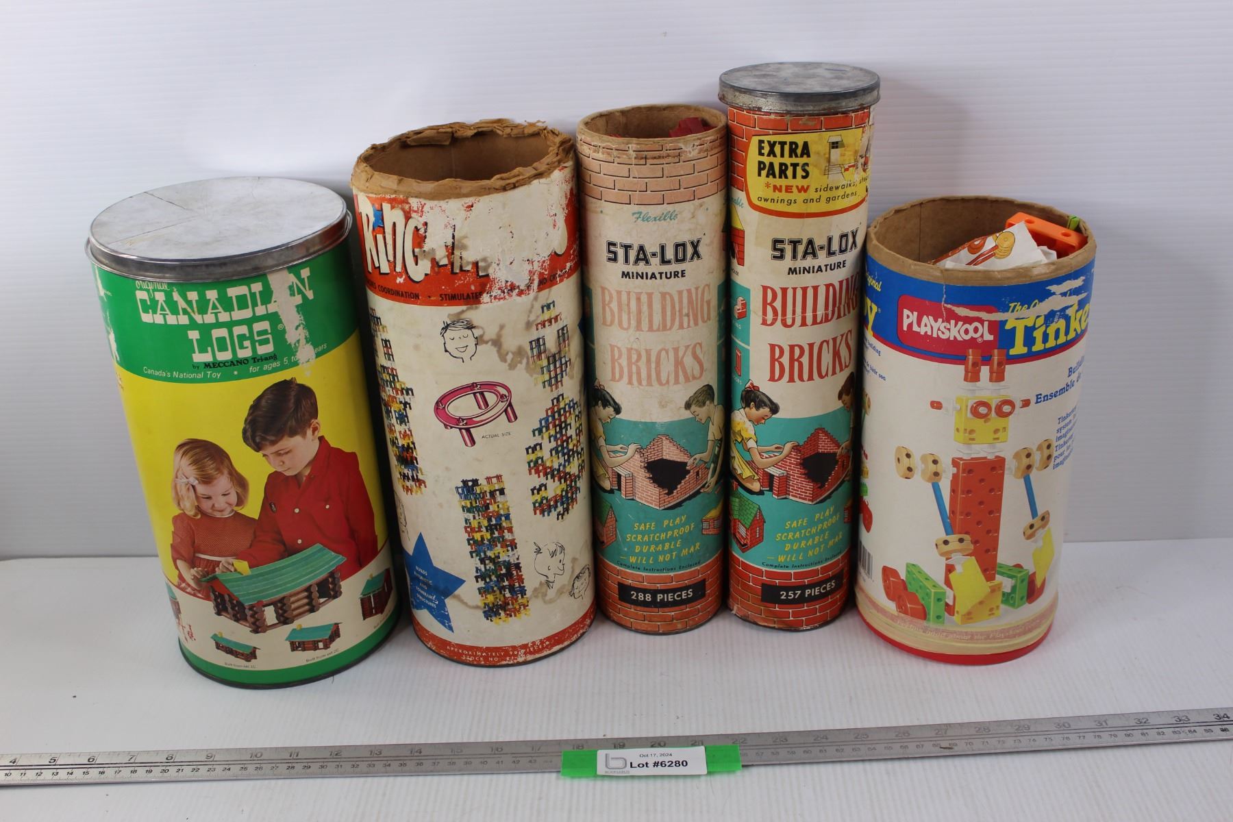 Original Canadian Building Logs, Tinker Toys, Sta-Lox Miniature ...