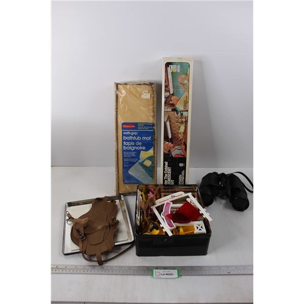 TAYMOR Kurt Muller Binoculars, Rubbermaid Safety Grip Bathtub Mat- NIB, Under The Cabinet Fluorescen