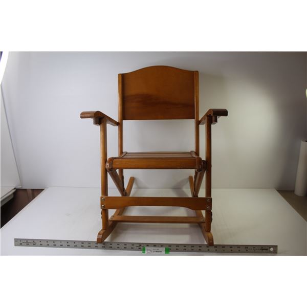Folding Wooden Child's Rocking Chair