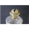 Image 2 : Glass & Brass Oil Lamp w/Chimney (bottom glass is broken)