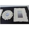 Image 3 : Ceramic Cat - (3) Plastic Framed Mirrors