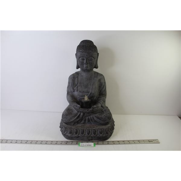 Fiberglass Budda Statue (18 1/2" x 11 1/2 - has hole in base)