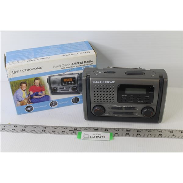 Electrohome - Hand Crank AM-FM Radio (as is)