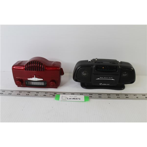 (2) Small Battery Operated Radios