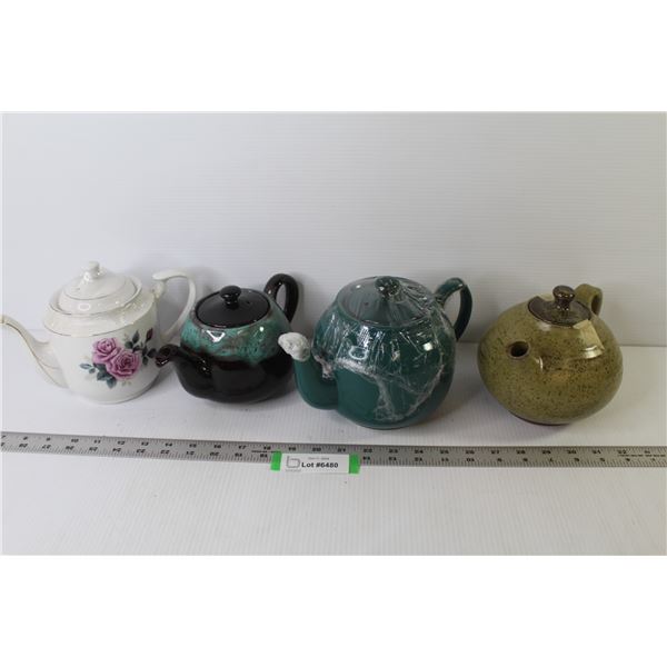 (4) Ceramic Tea Pots