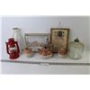 Image 1 : Kitchen Saying Wall Hanger - Glass Plate w/San Francisco Painted On It - Giraffe Teapot w/Matching C