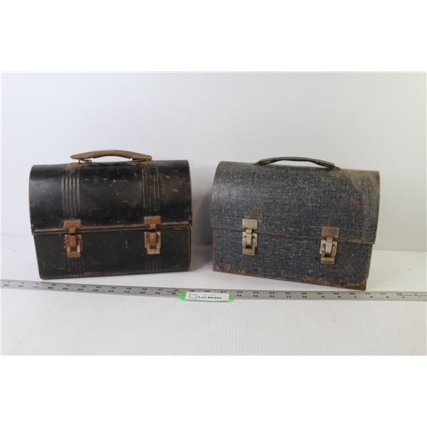 (2) Vintage Metal Lunch Pails