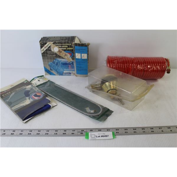 Eye Level Security Brake Light - Used Dead Bolt Lock w/key - Knee Support - Spring Sash Rod - Air Ho