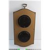 Image 5 : Wooden Barometer & Thermometer Vintage Wall Decoration