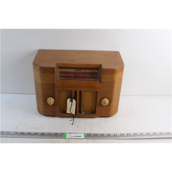 DeForest Vintage Wooden Radio - As Is