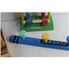 Image 4 : Miniature Tool Set, Playskool Toy and Crayon Clothes Rack