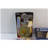 Image 3 : Metal Brush, Marrette Set, Drain Cleaner Brush, Digital Laser Tachometer and Noma 8 Outlet Power Bar