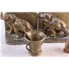Image 2 : Brass Elephant Bookends, Brass Mortar & Pestle and Alberta Souvenir Mug