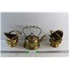 Brass Kettle and Creamers