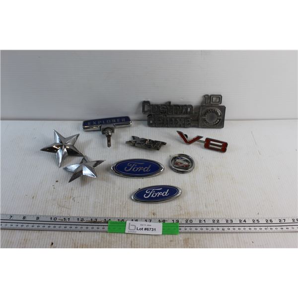 Automotive Emblems - Ford, V8 and Custom Deluxe