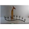 Image 1 : Amber Glass Vase and Candle Stand