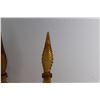 Image 2 : (2) Amber Glass Decanters